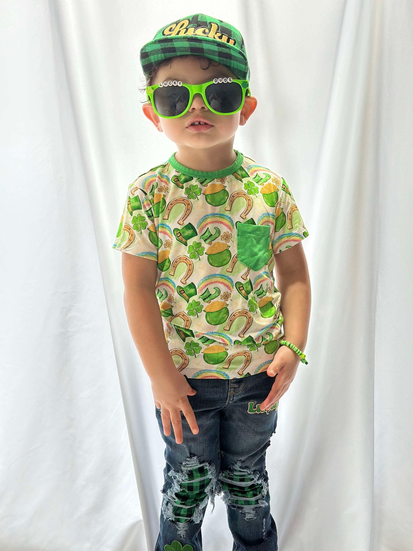 Clover the Rainbow Pocket T-Shirt