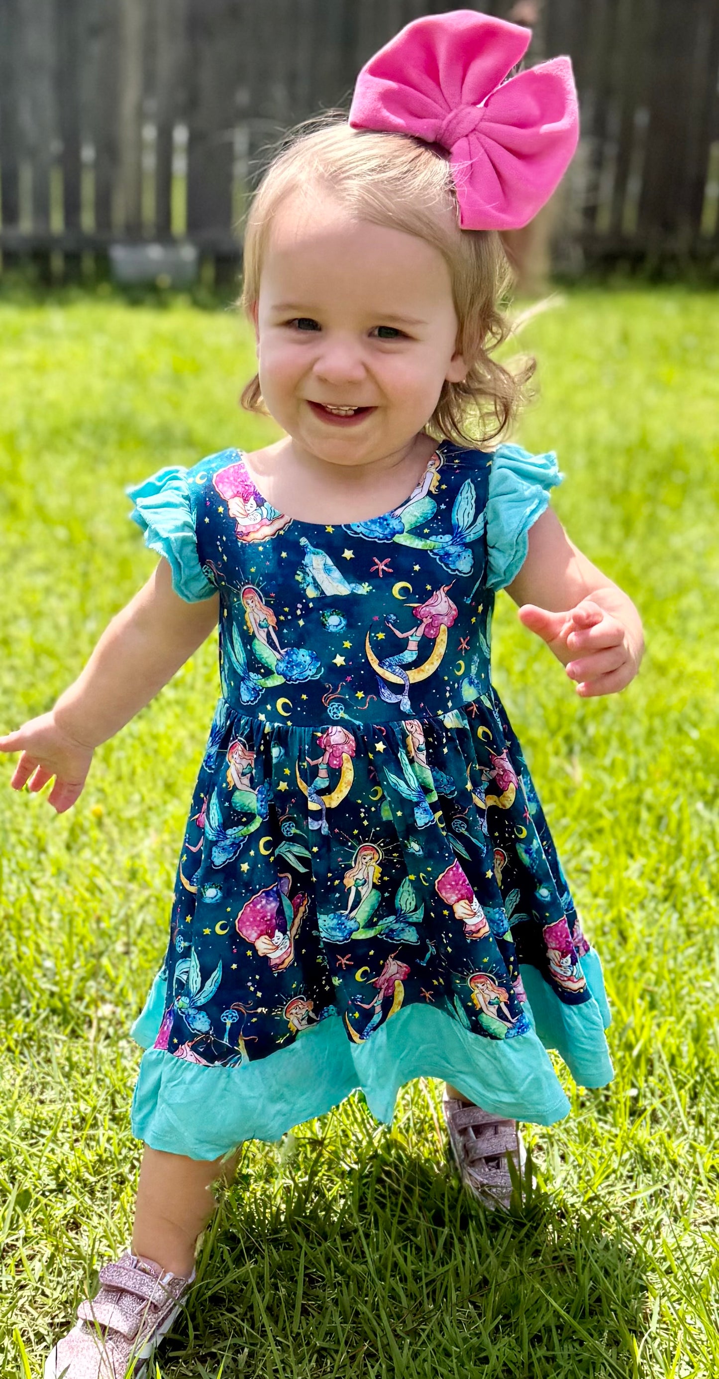 Mystical Mermaids Twirl with Biker Shorts Set