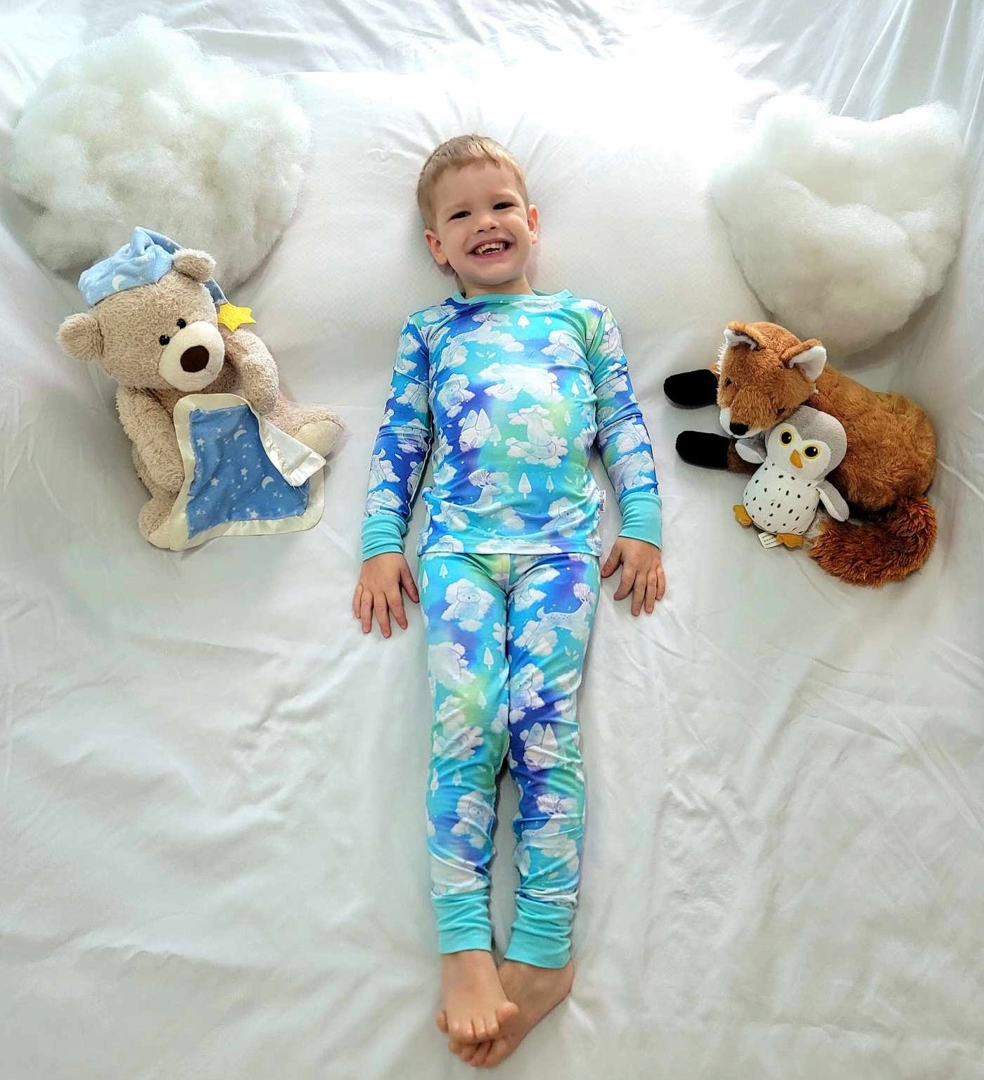 “Cloudland Forest Friends” Two-Piece Pajamas