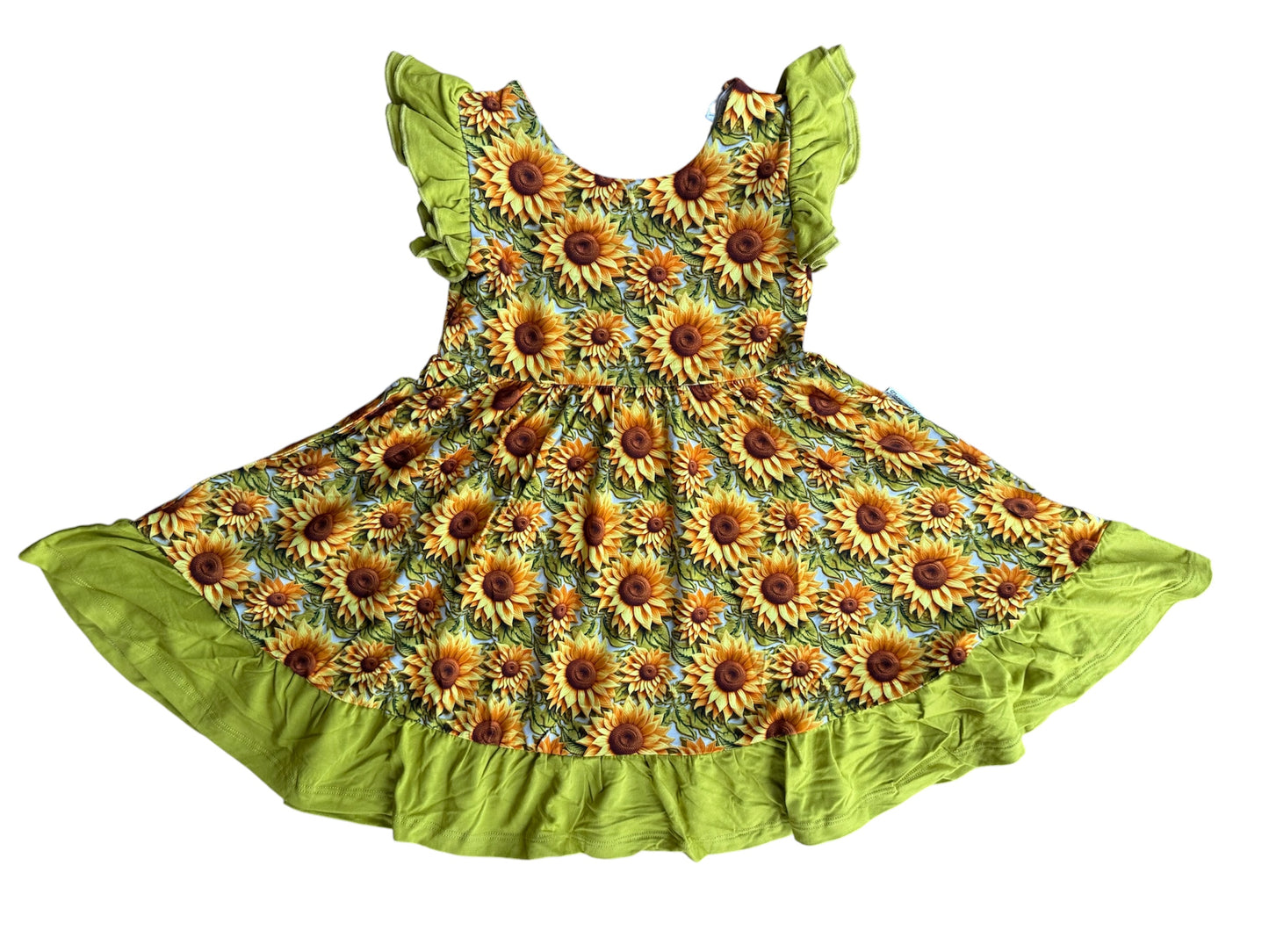Sunflower Meadow Twirl with Bow Back