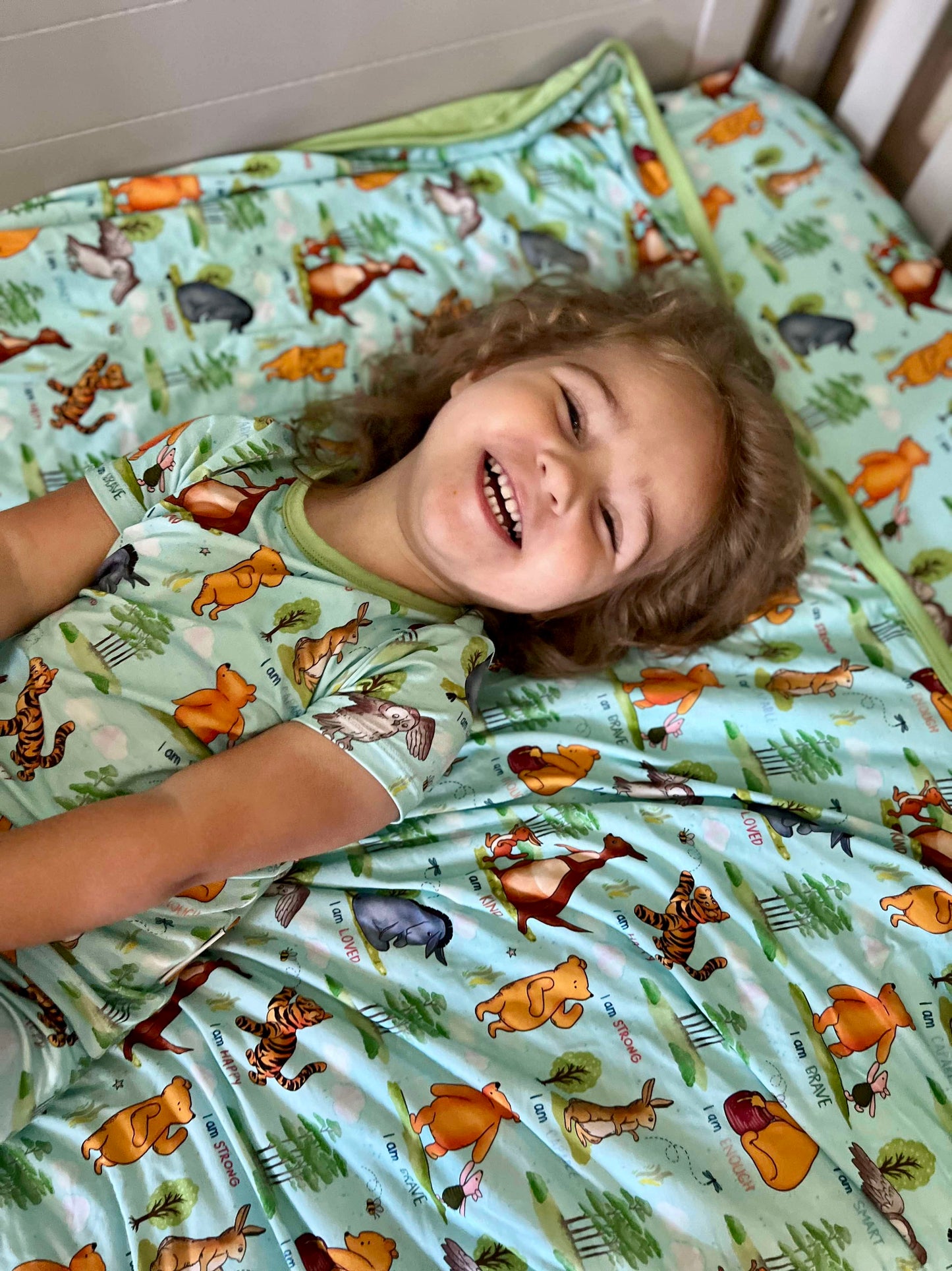 Pooh’s Path of Positivity Quilted Blanket