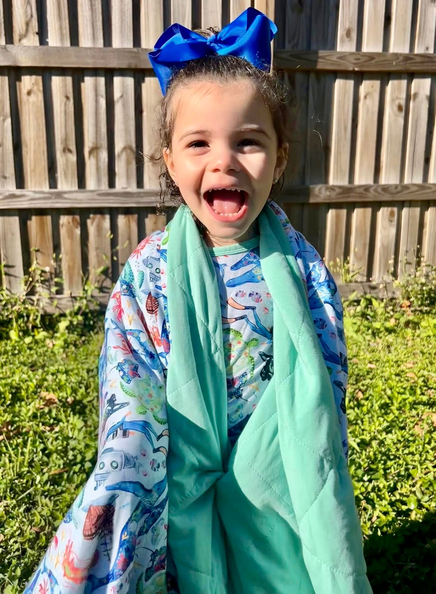 Tiny Sea Treasures Quilted Blanket