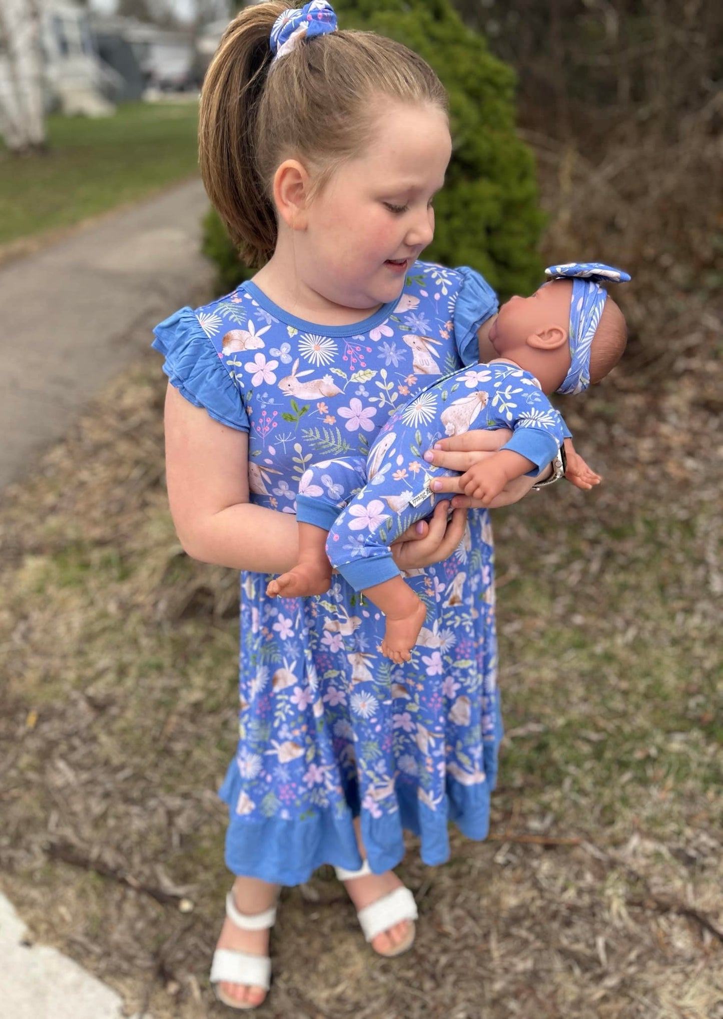Spring Bunnies Doll Romper