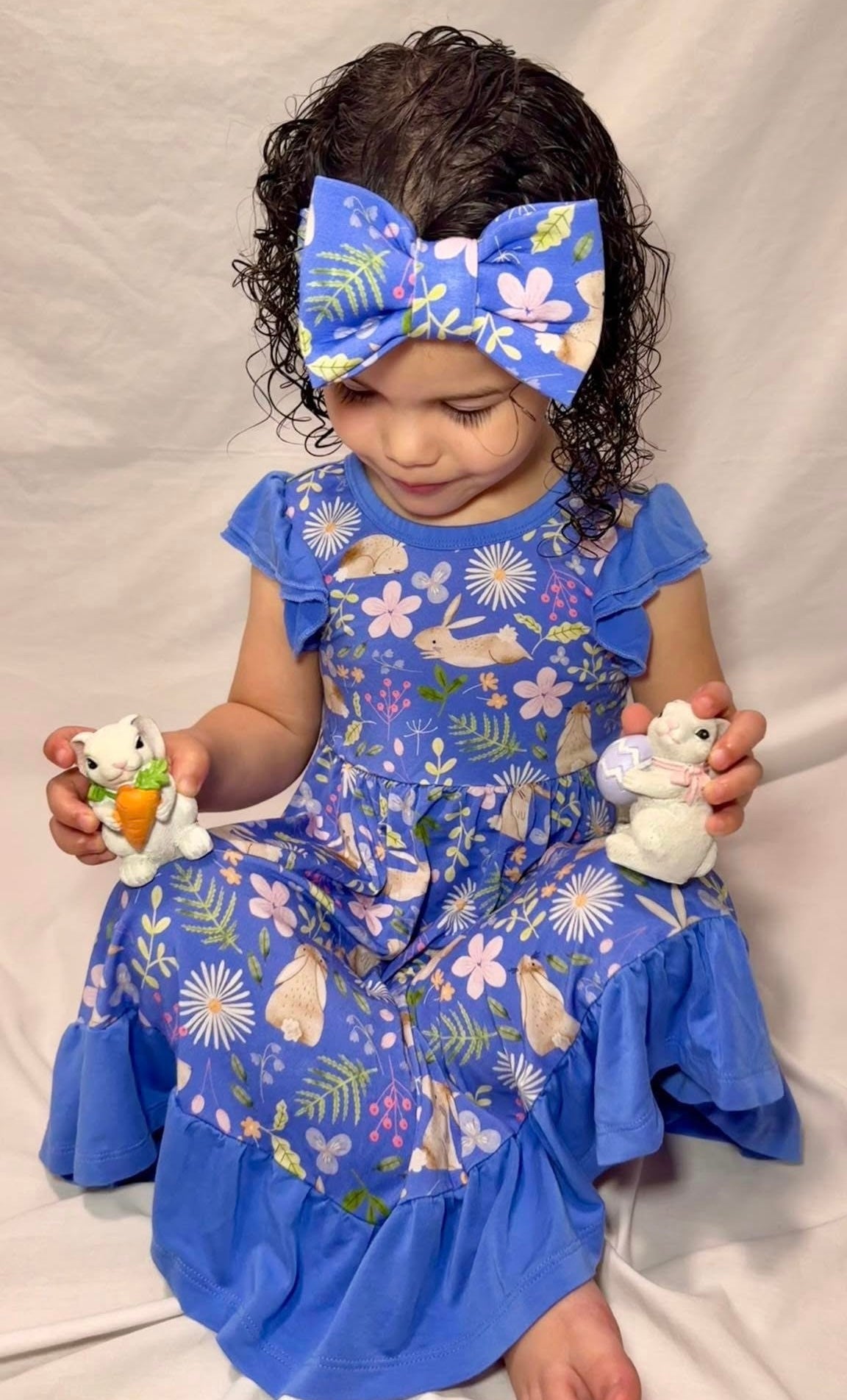Spring Bunnies Bow Headband