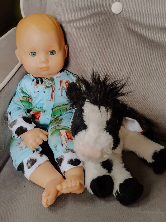 “Cows” Doll Romper