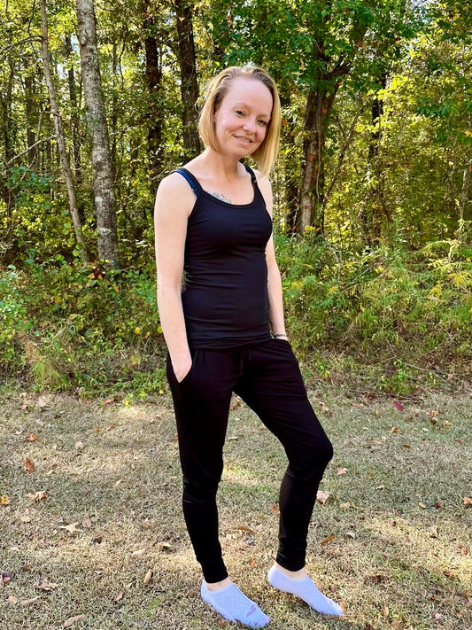 Solid Black Woman’s Joggers