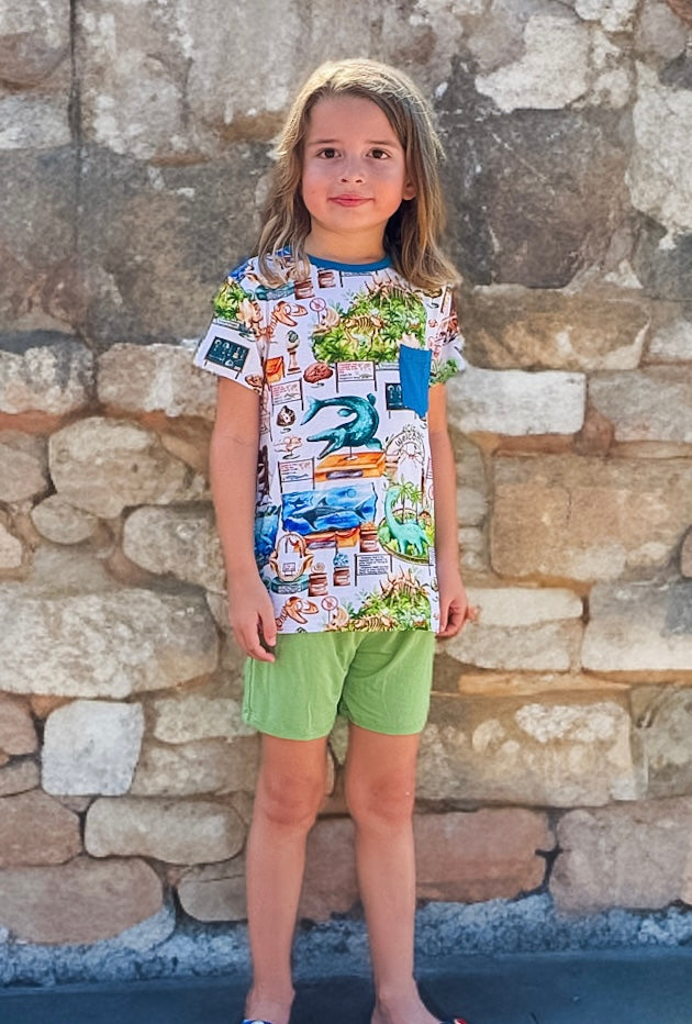 “Dinos at the Museum” Pocket T-Shirt