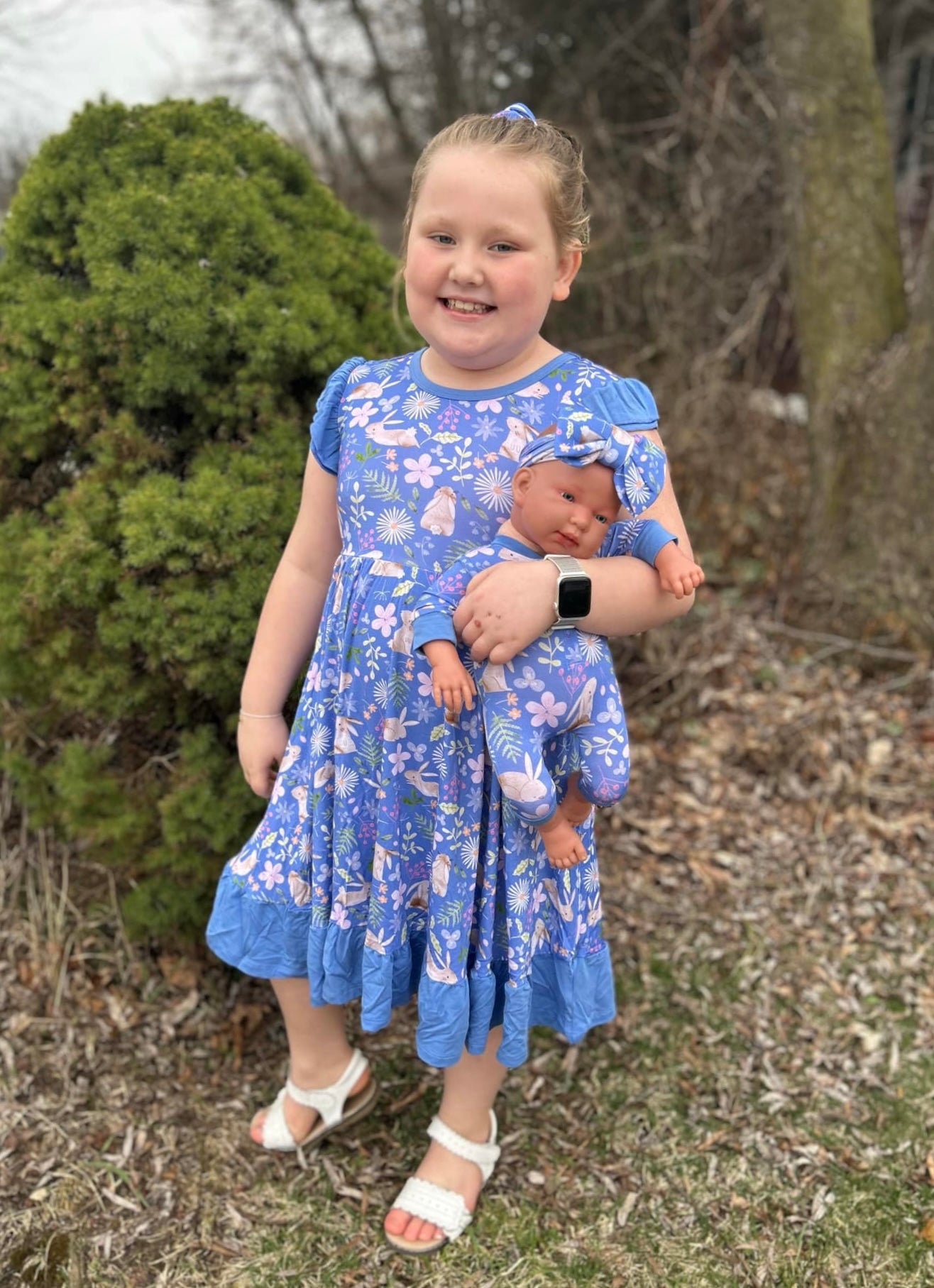 Spring Bunnies Doll Romper