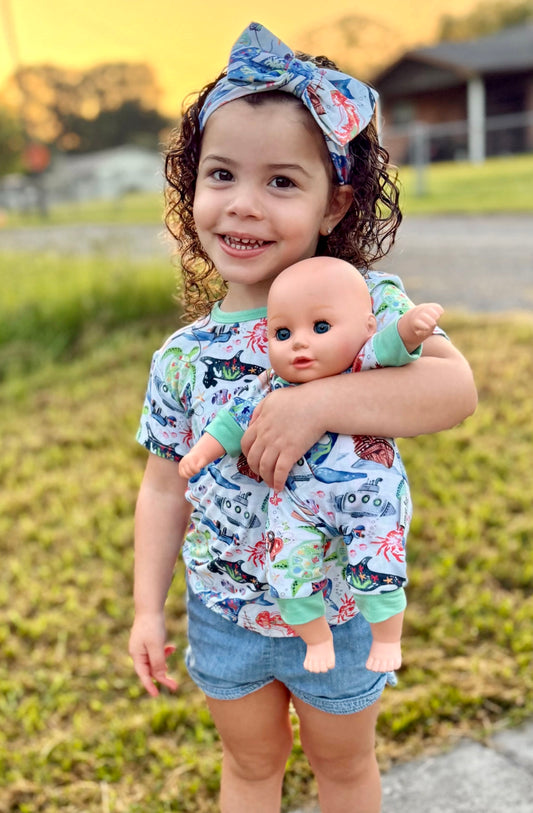 Tiny Sea Treasures Bow Headband