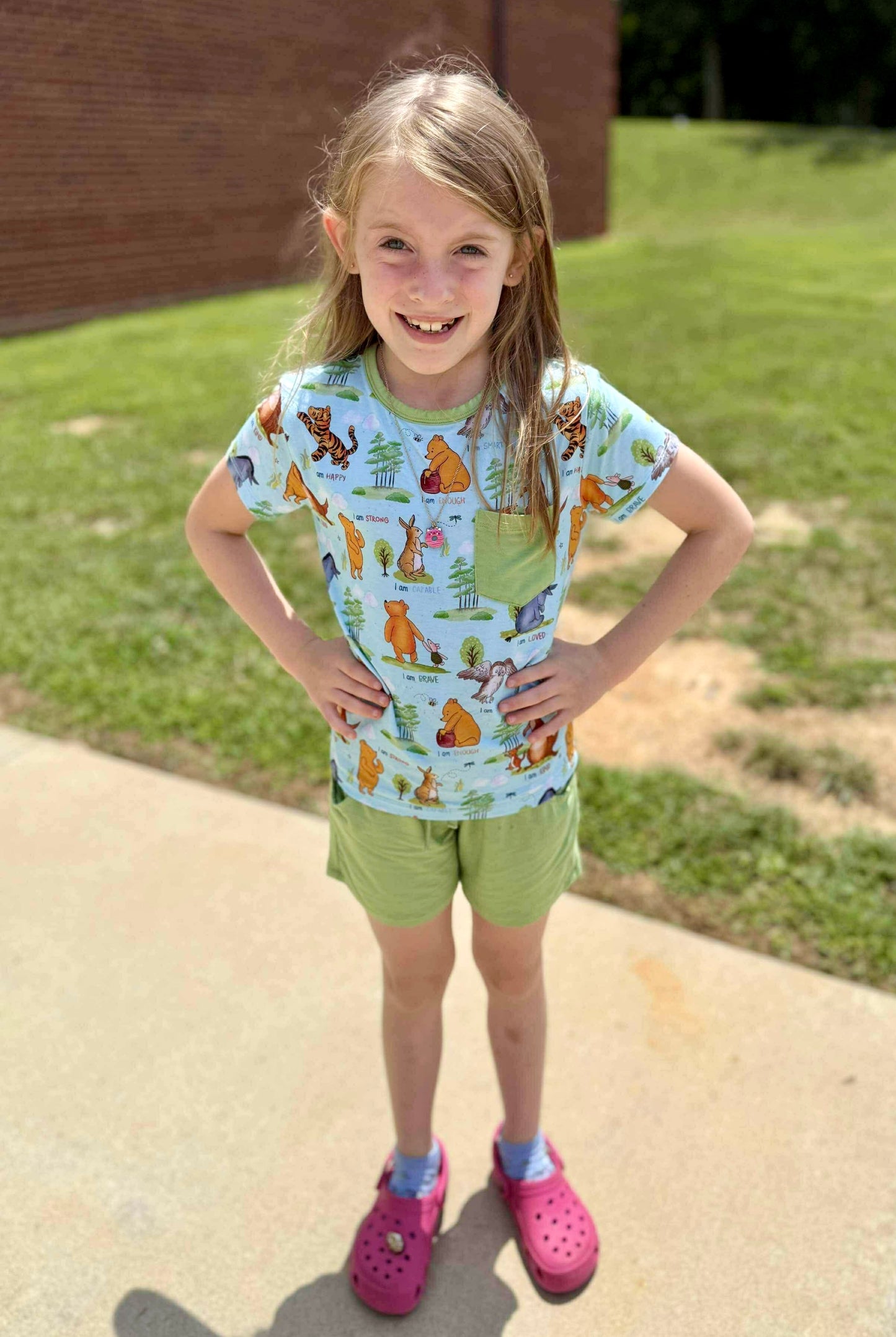 Pooh’s Path of Positivity Two-Piece Shorts Set