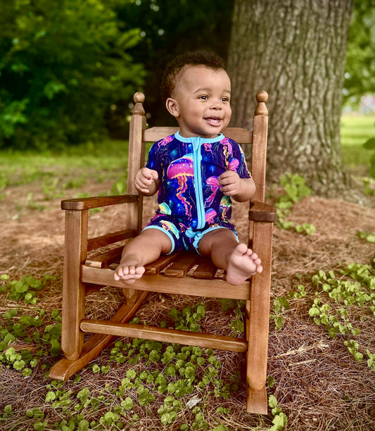 Jellyfish Glow Zippered Shorty