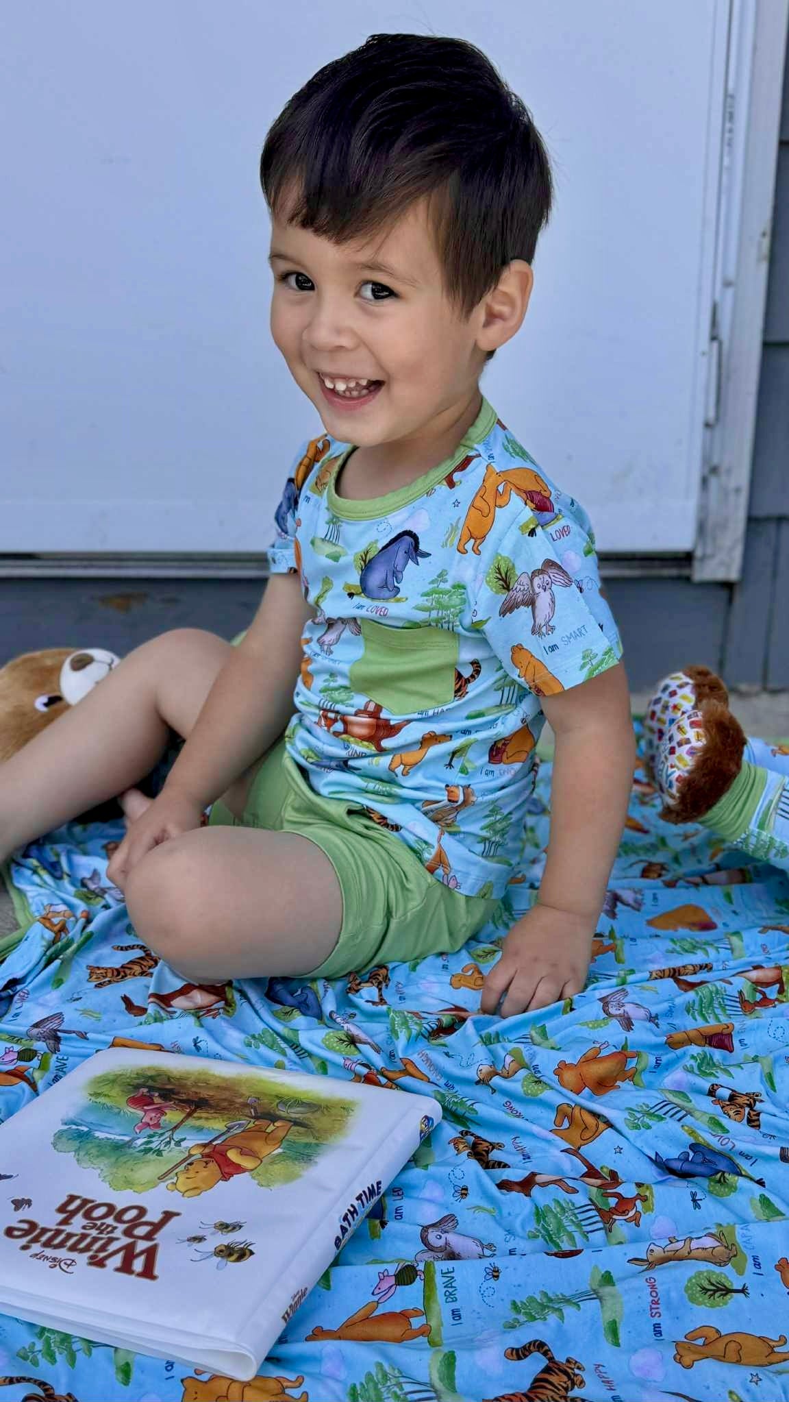 Pooh’s Path of Positivity Two-Piece Shorts Set