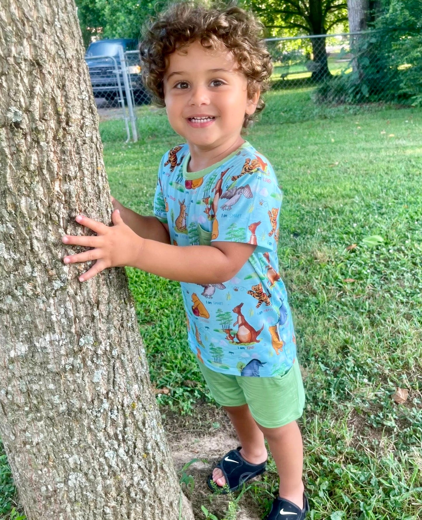 Pooh’s Path of Positivity Two-Piece Shorts Set