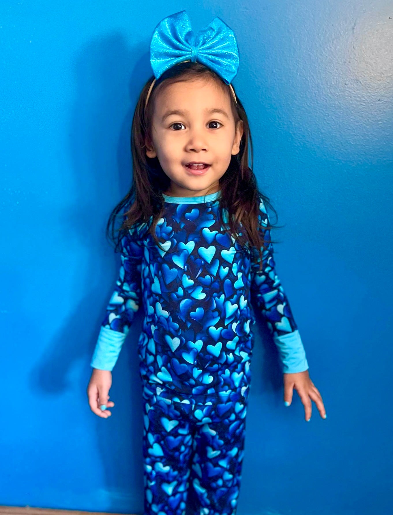 Heartfelt Blues Two-Piece Pajamas