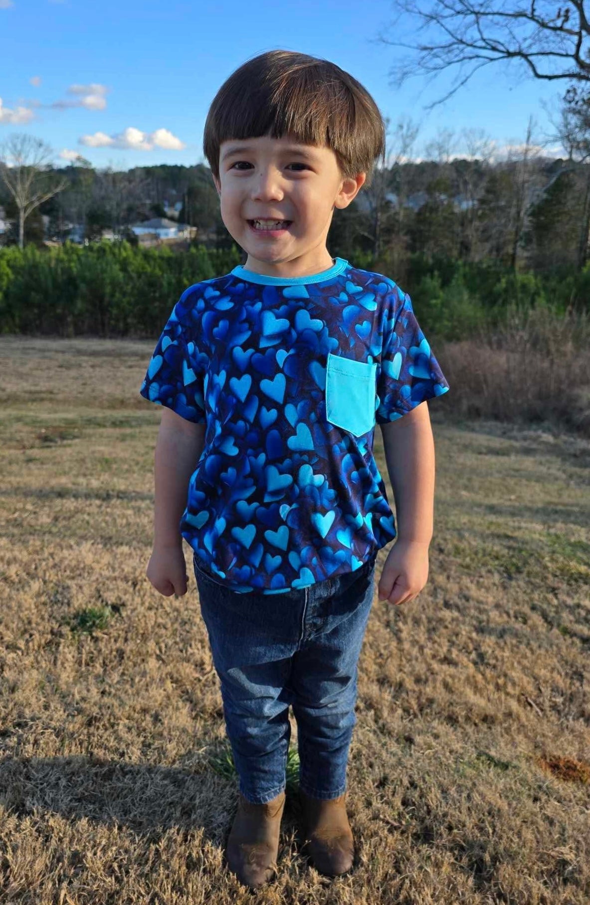 Heartfelt Blues Pocket T-Shirt