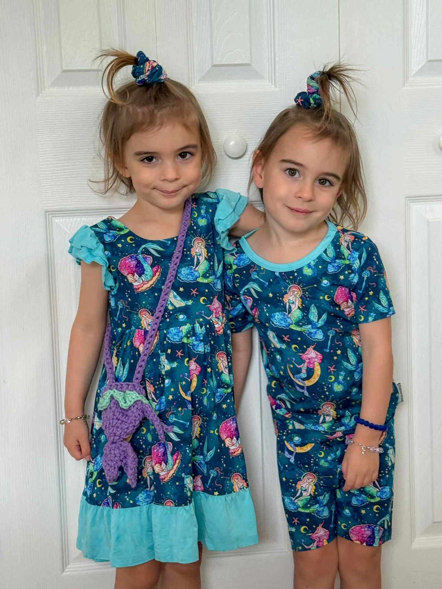 Mystical Mermaids Twirl with Biker Shorts Set