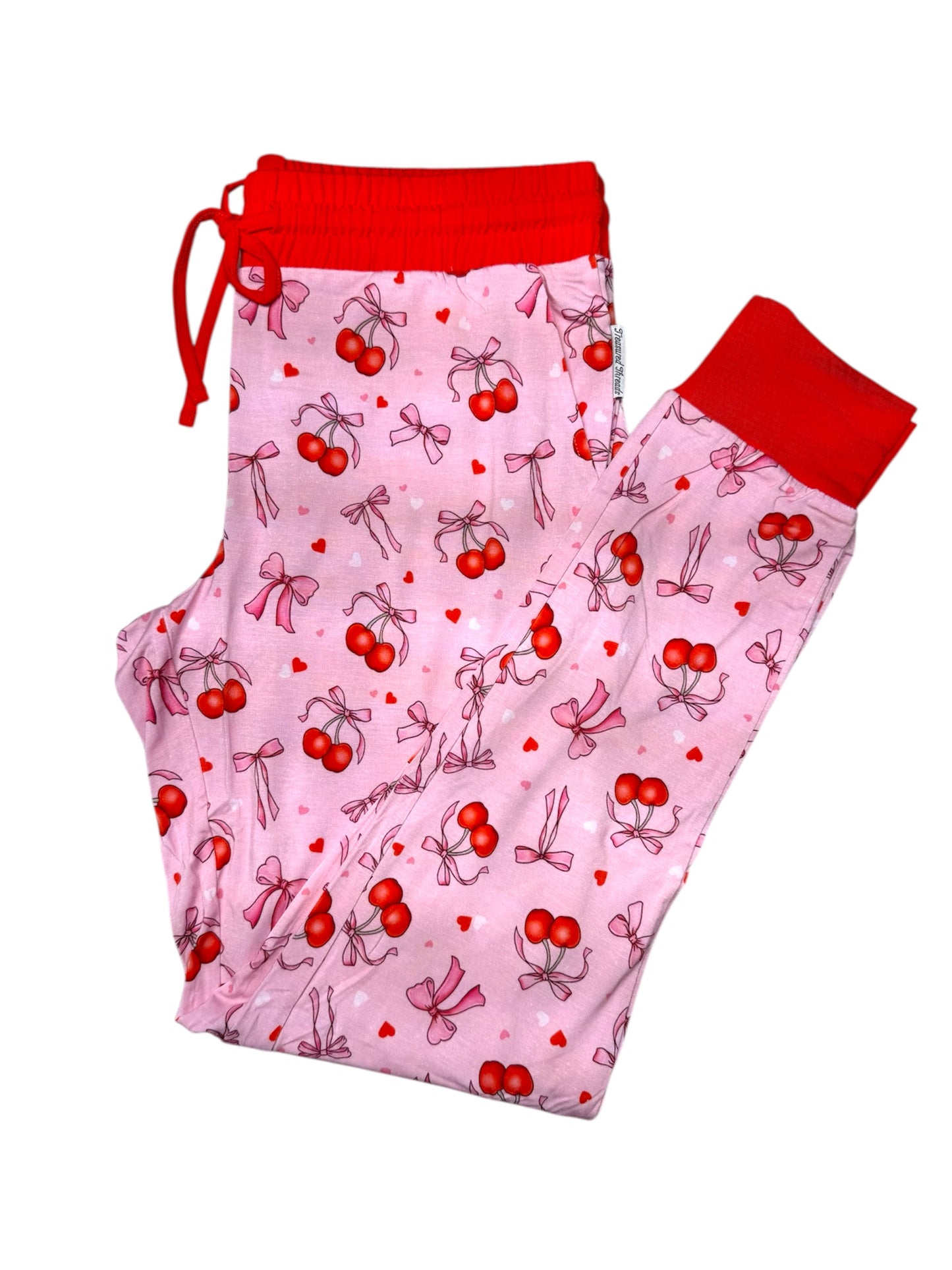 “Cherry Bow Bliss” Woman’s Joggers