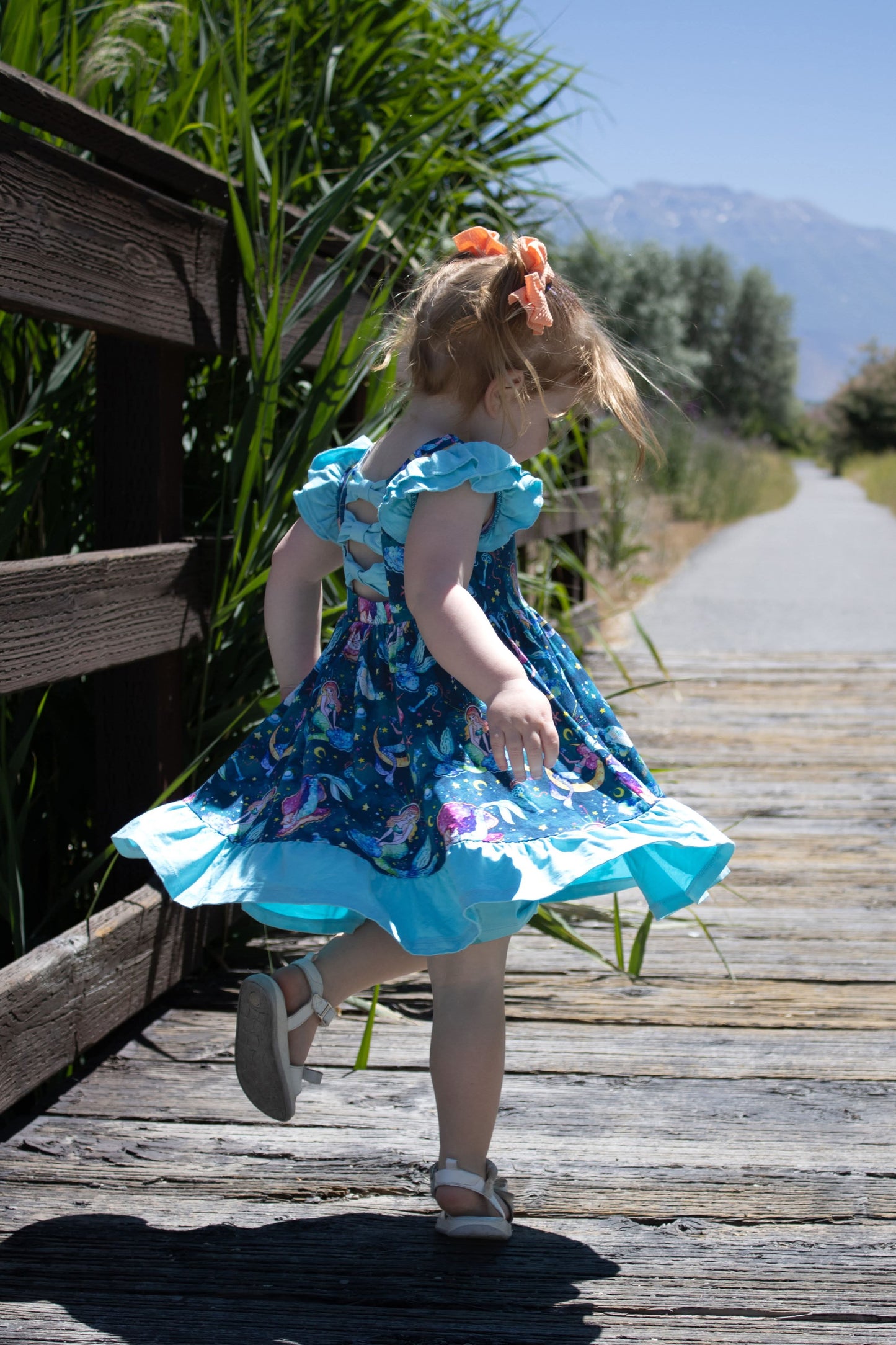 Mystical Mermaids Twirl with Biker Shorts Set