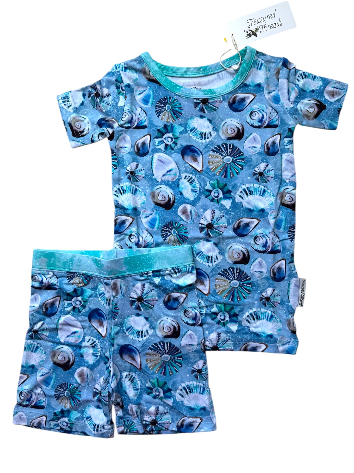 Shell Yeah Two-Piece Pajamas Short Sleeved and Shorts