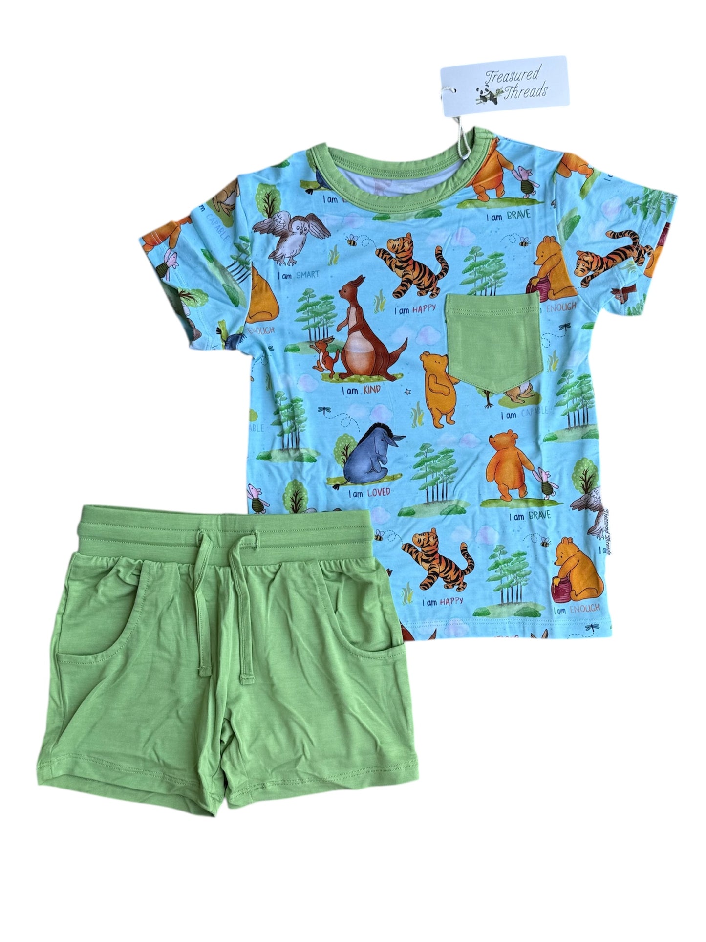 Pooh’s Path of Positivity Two-Piece Shorts Set
