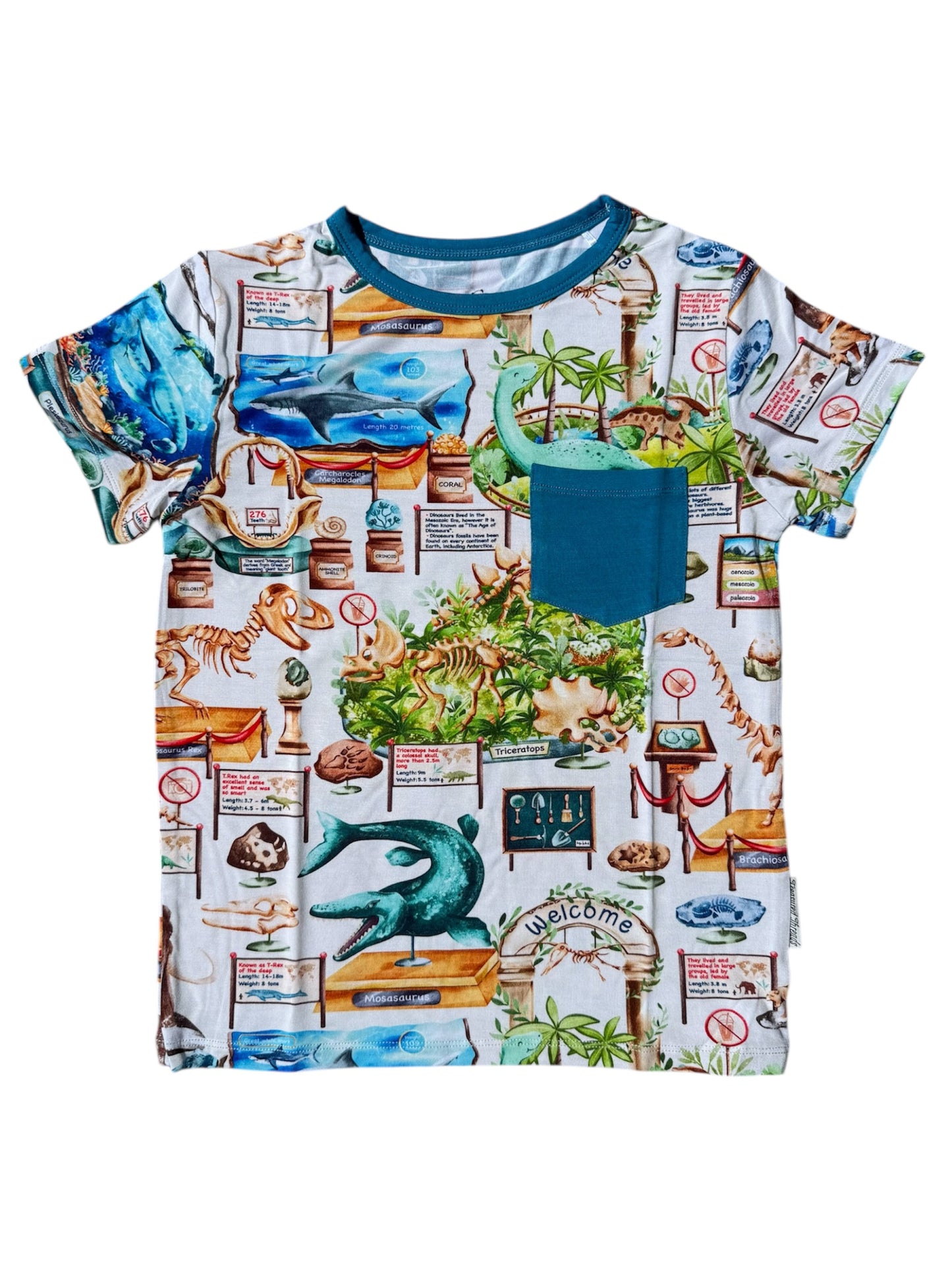 “Dinos at the Museum” Pocket T-Shirt