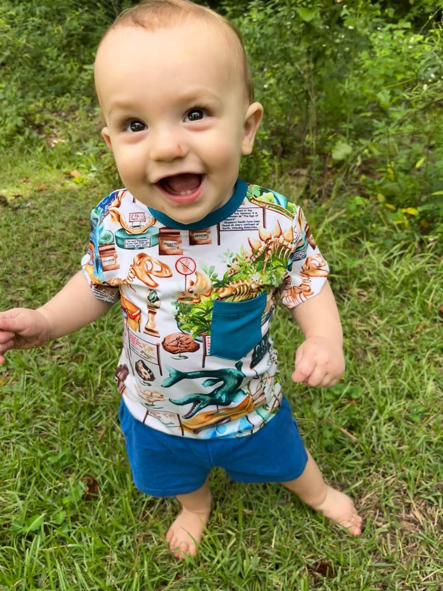 “Dinos at the Museum” Pocket T-Shirt