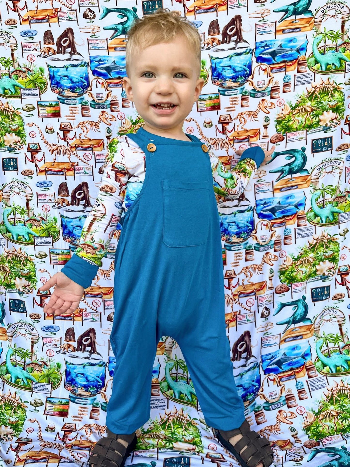 Solid Blue Overalls (overalls only)