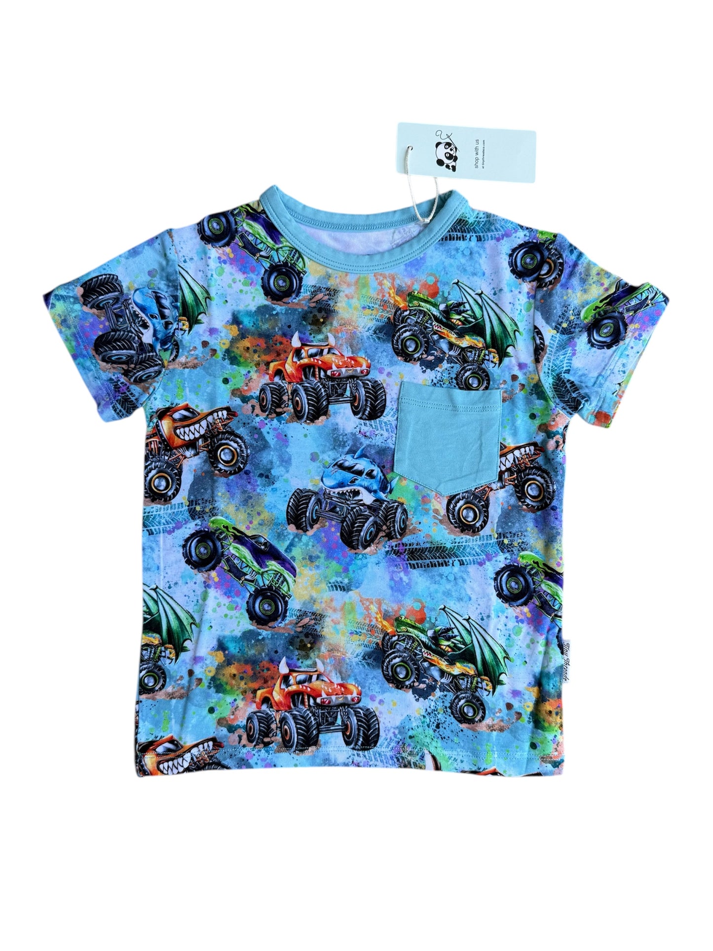 “Monster Truck Mayhem” Pocket T-Shirt