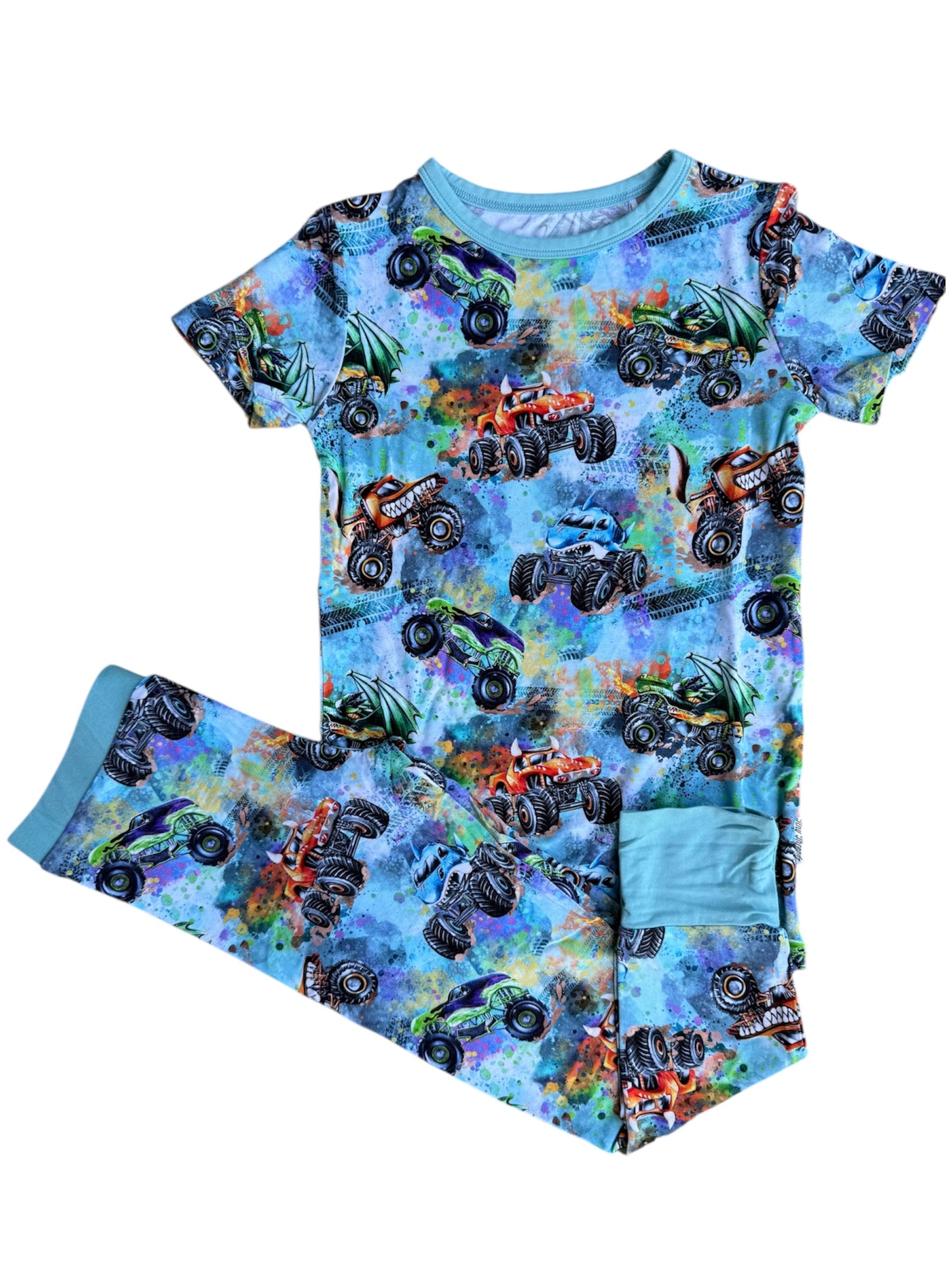 “Monster Truck Mayhem” Two-Piece Pajamas