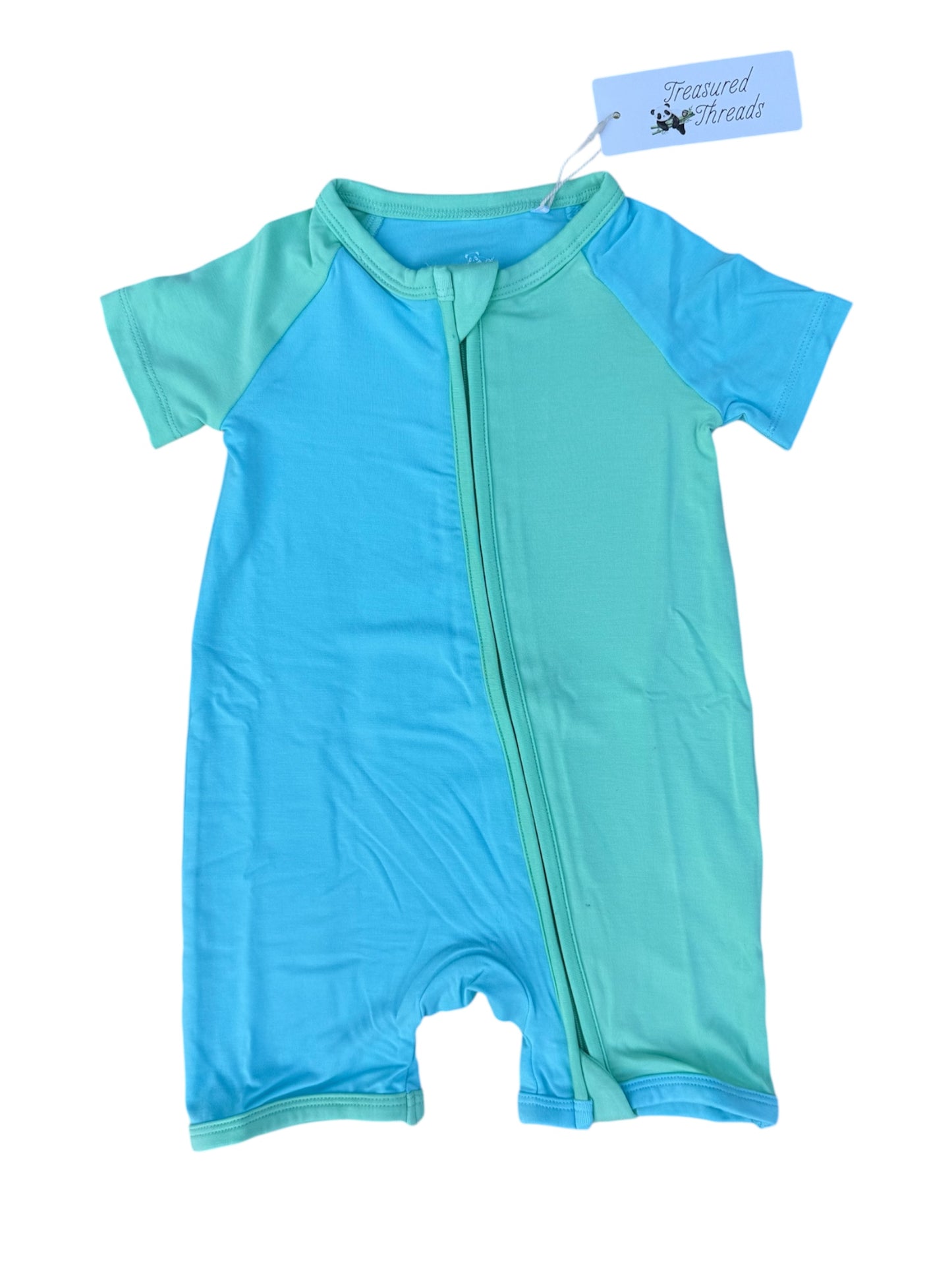 “Color Block Pop” Zippered Shorty