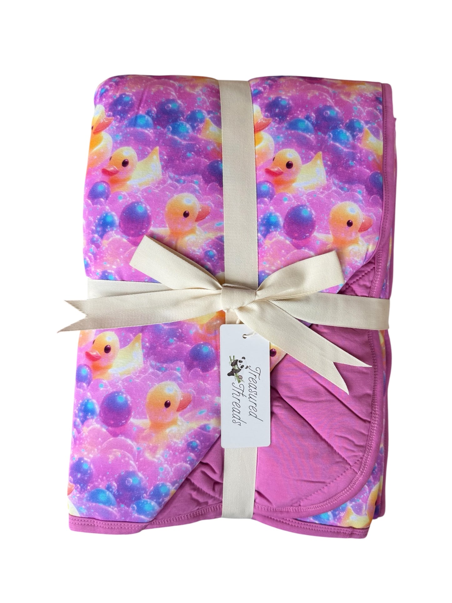 “Bubble Duckies” Quilted Blanket