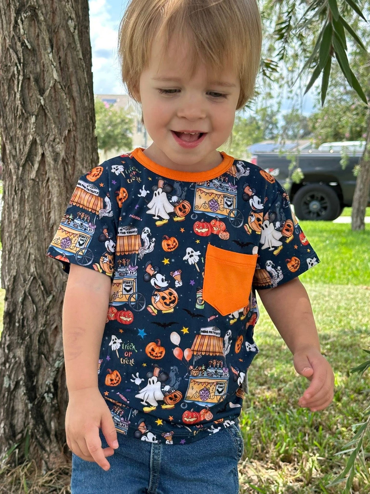 Steamboat Willie’s Not So Scary Halloween Pocket T-Shirt