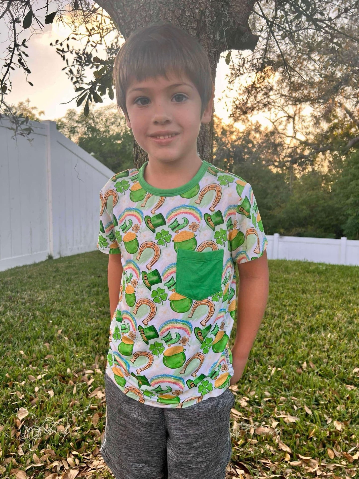 Clover the Rainbow Pocket T-Shirt
