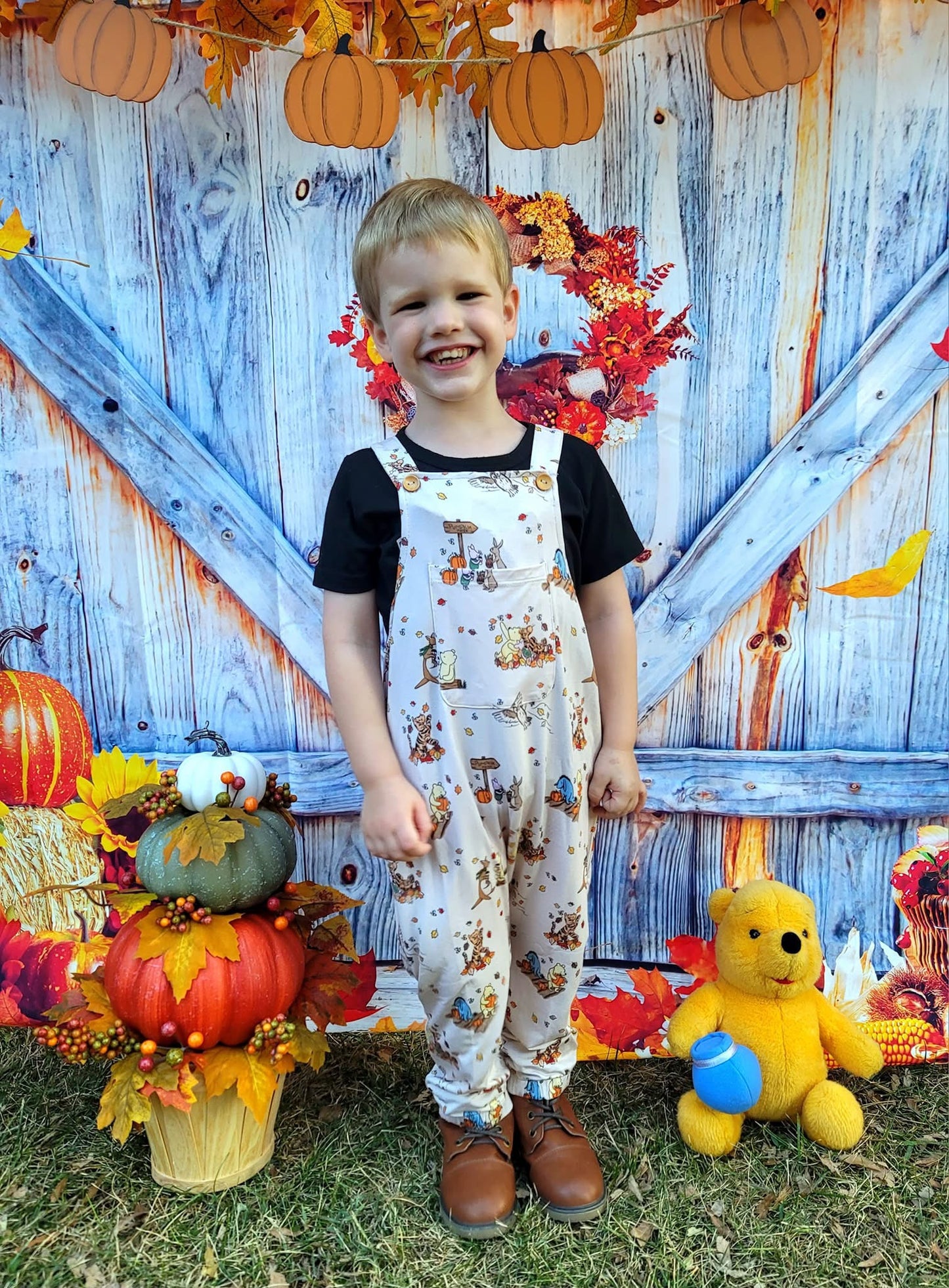 “Fallin’ for Pooh” Overalls (overalls only)