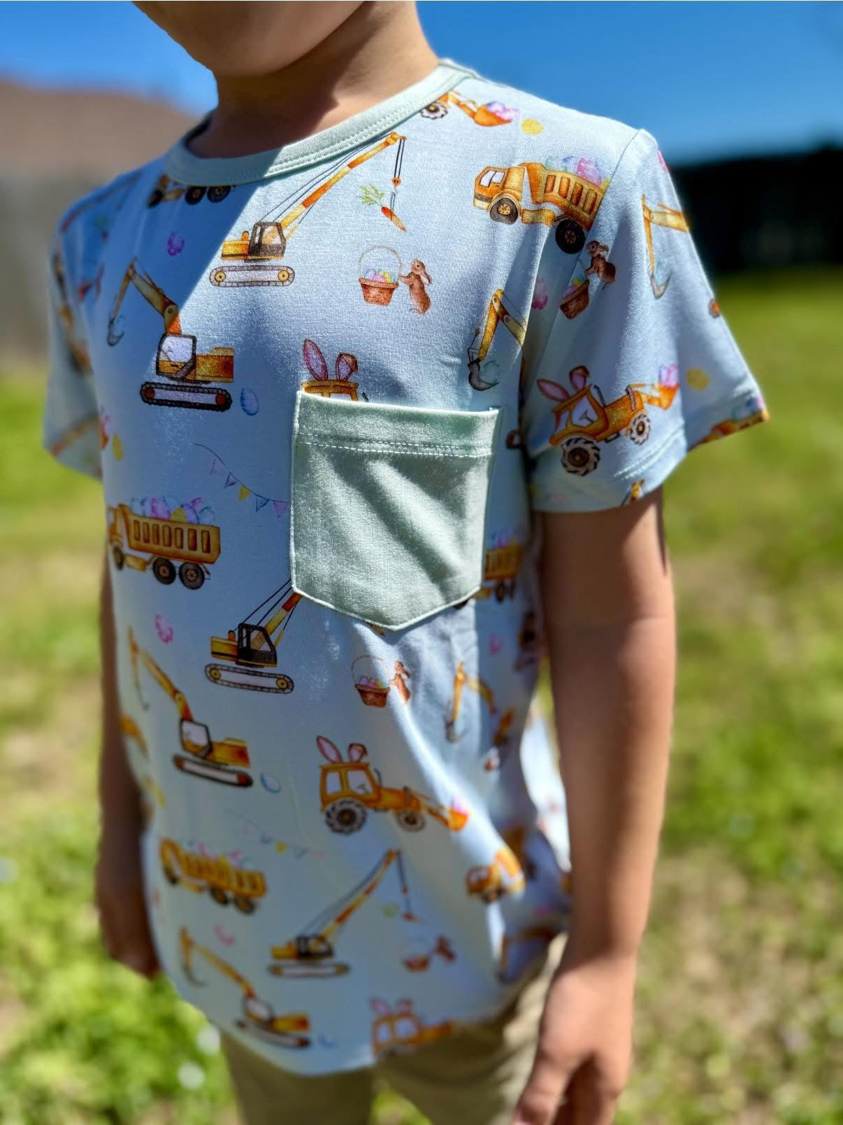“Excavator Eggstravaganza” Pocket T-Shirt