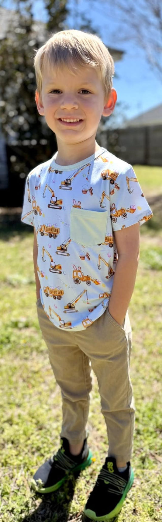 “Excavator Eggstravaganza” Pocket T-Shirt