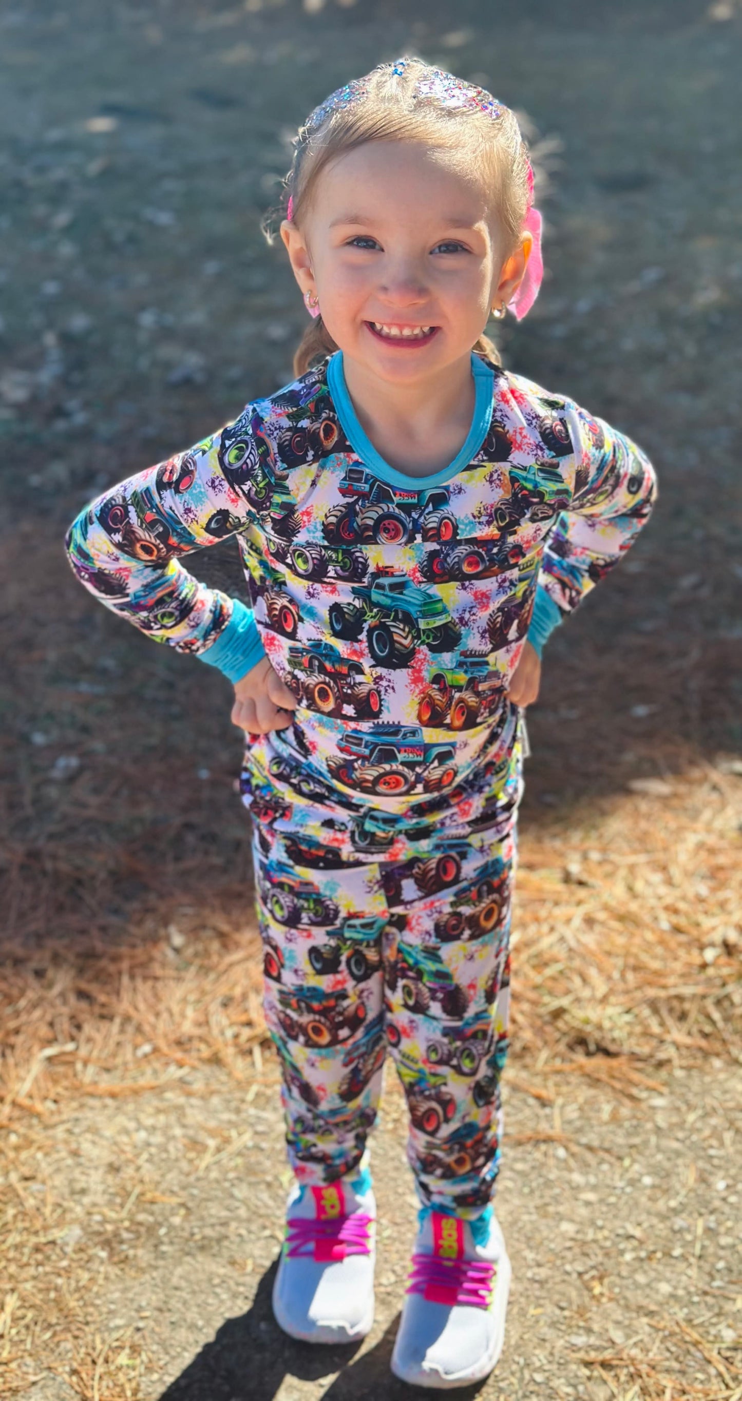 Neon Madness Two-Piece Pajamas