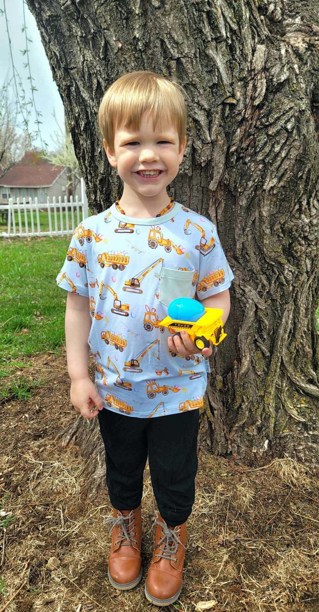 “Excavator Eggstravaganza” Pocket T-Shirt