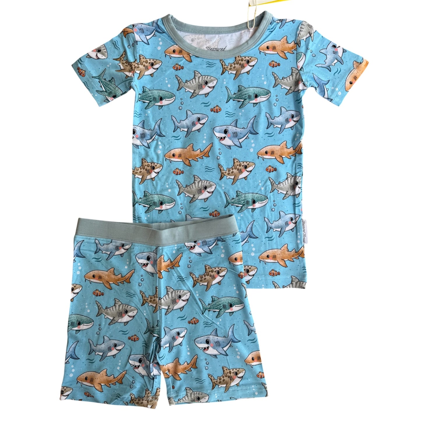 Chomp Crew Two-Piece Pajamas Short Sleeved and Shorts