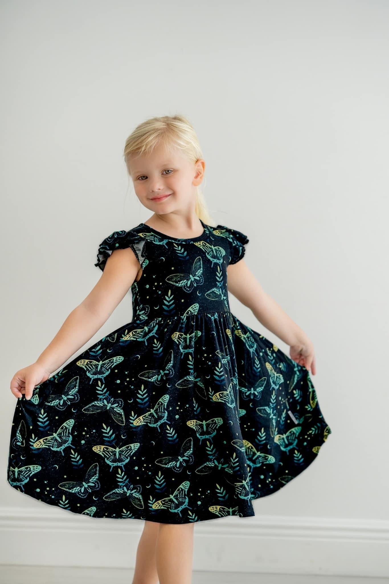 Mystic Moth Twirl Dress