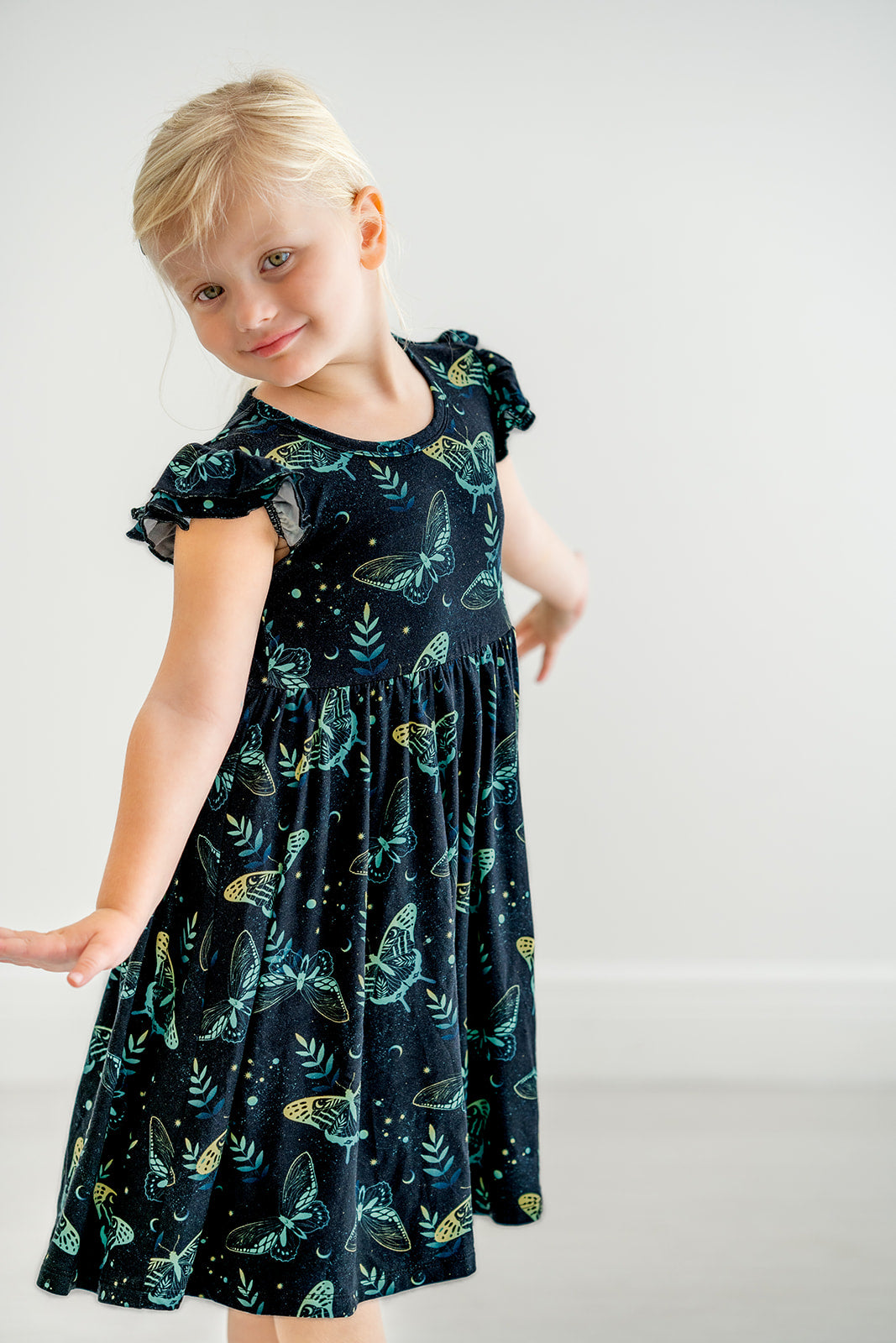 Mystic Moth Twirl Dress