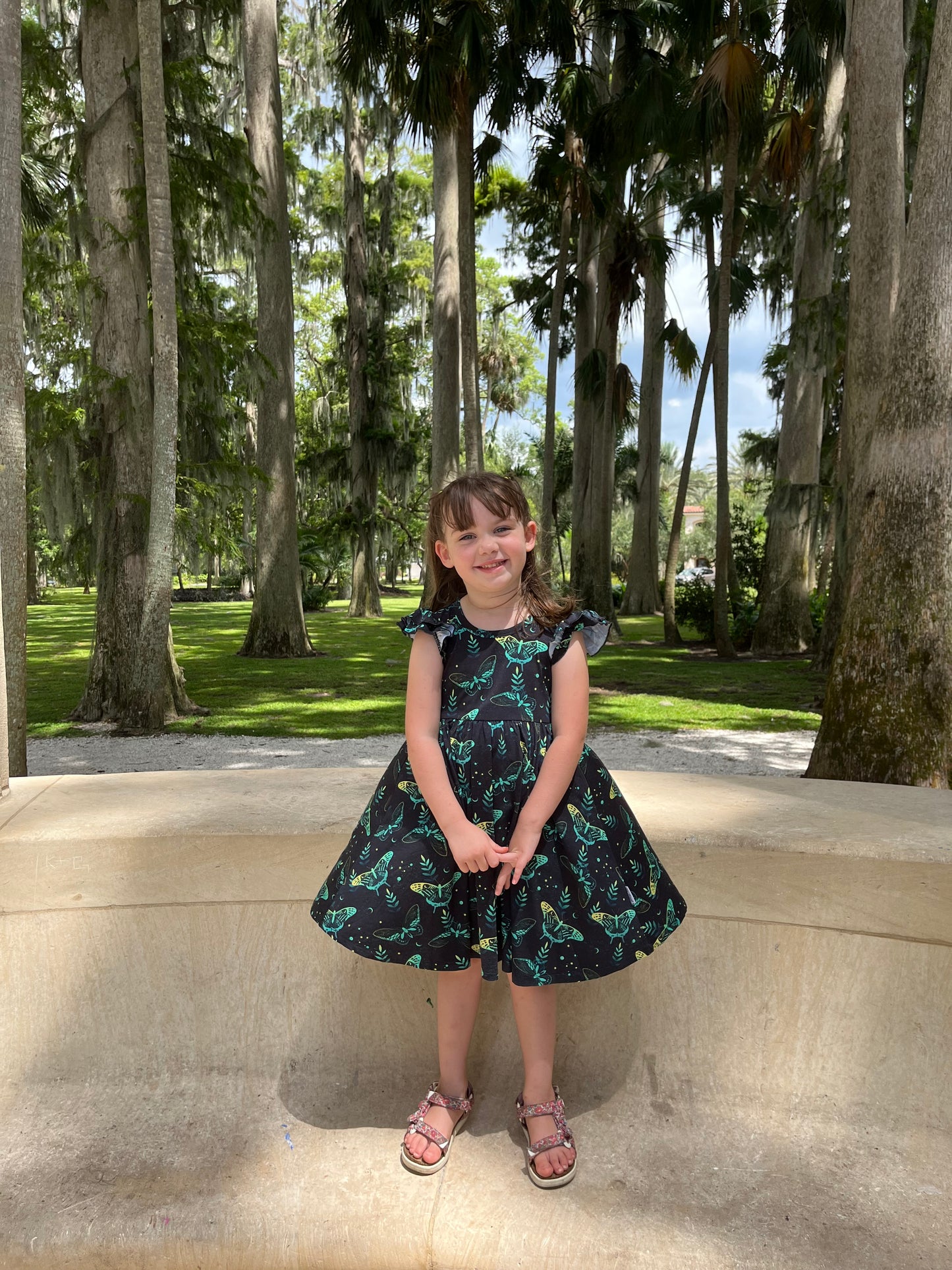 Mystic Moth Twirl Dress