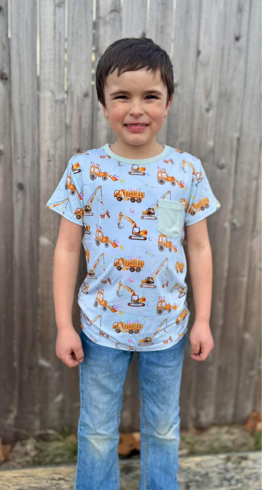 “Excavator Eggstravaganza” Pocket T-Shirt