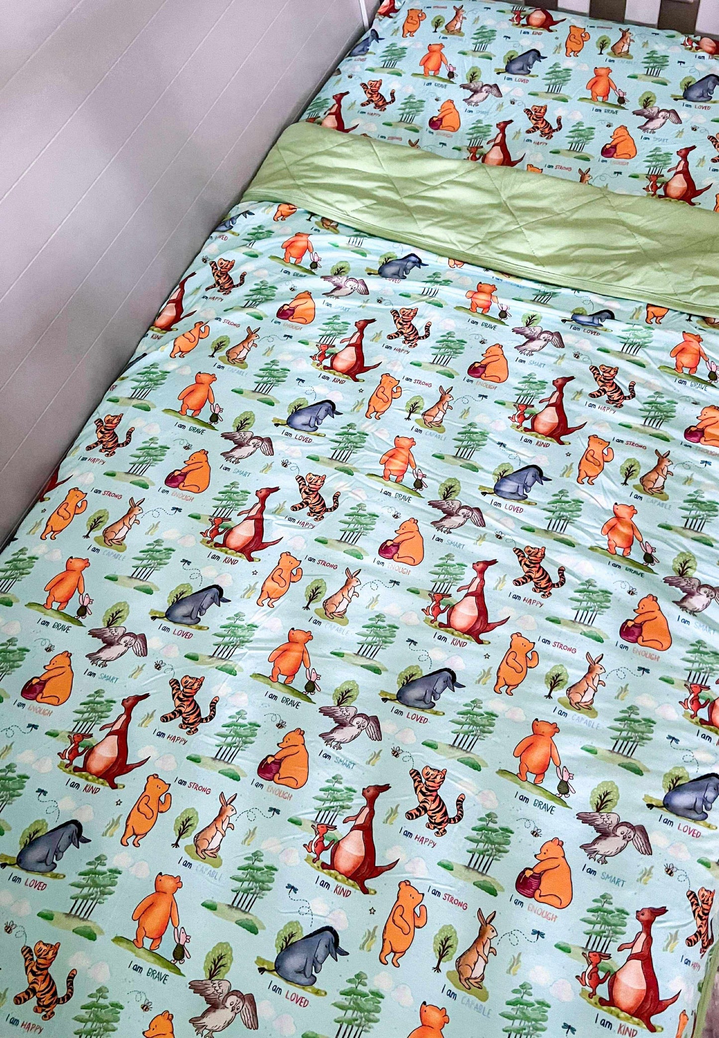 Pooh’s Path of Positivity Crib Sheets