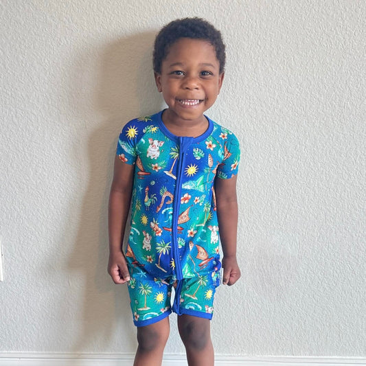 “Oceans Calling” Zippered Shorty
