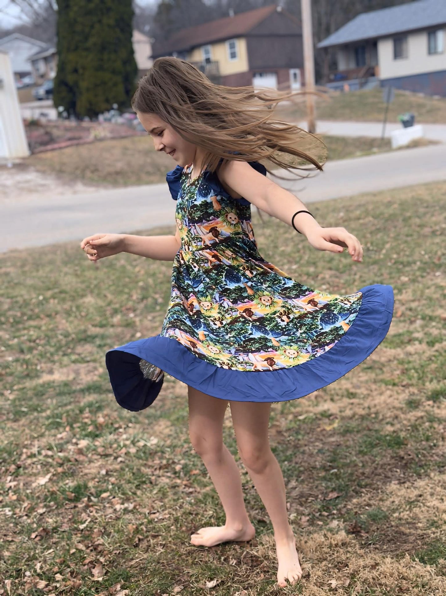 “King of the Pride” Twirl with Bow Back and Biker Shorts Set