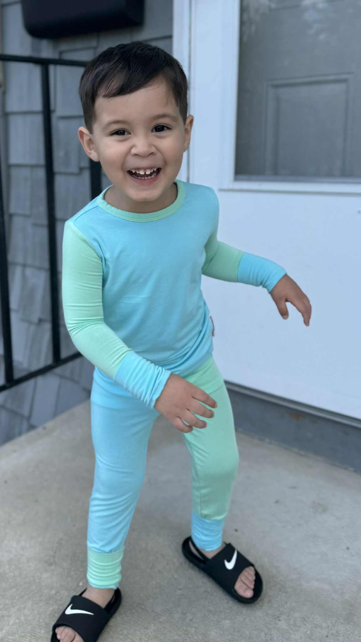 “Color Block Pop” Two-Piece Pajamas