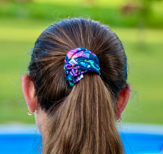 “Seahorse Lagoon” Scrunchie