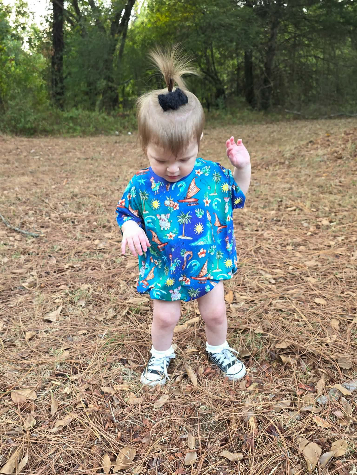 Oceans Calling Short Sleeved Bubble Romper