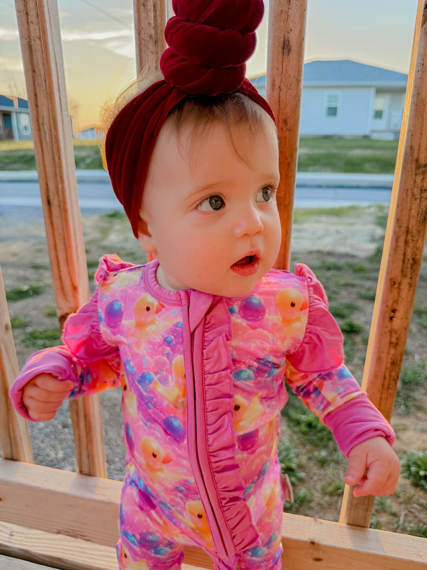 “Bubble Duckies” Ruffle Zippy
